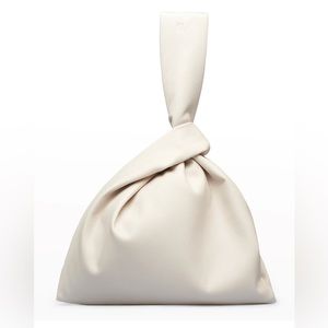 Nanushka Jen faux leather top handle bag, bone